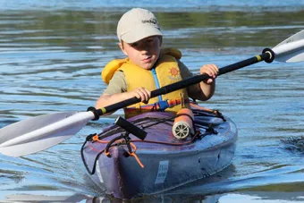 Morgan kayaking