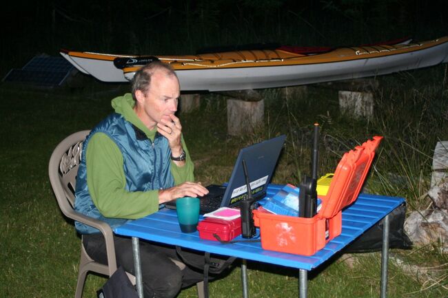Dave from West Coast Expeditions at Base Camp, near Kyuquot Vancouver Island