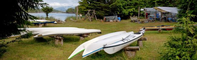 Wilderness Retreat Base Camp Kayaking from Kyuquot Vancouver Island, BC