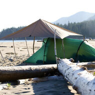 Tent on the Beach at Brooks Peninsula, with West Coast Expeditions