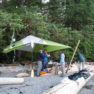 Base Camp on Bunsby Island, with West Coast Expeditions